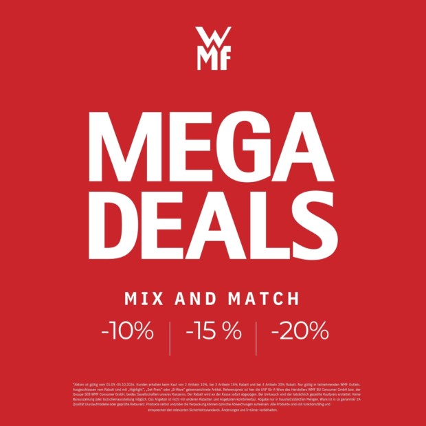 WMF Mega Deals 20% ab 4 Artikeln