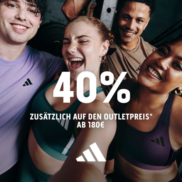 Adidas 40% zusätzlich ab 180€ Crazy Days (A)