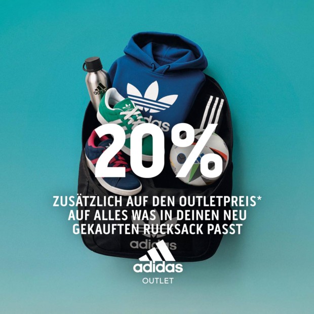 Adidas 20% zusätzlich auf alles, was in den Rucksack passt