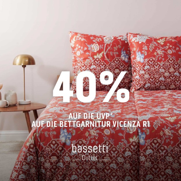 Bassetti 40% auf die UVP auf Bettgarnitur Vicenza (A)