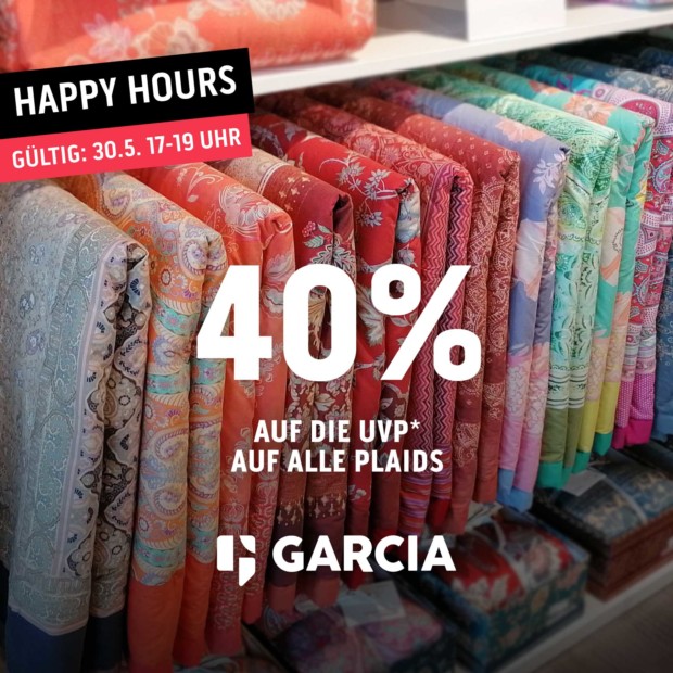 Bassetti 40% auf die UVP auf alle Plaids - Happy Hours (A)