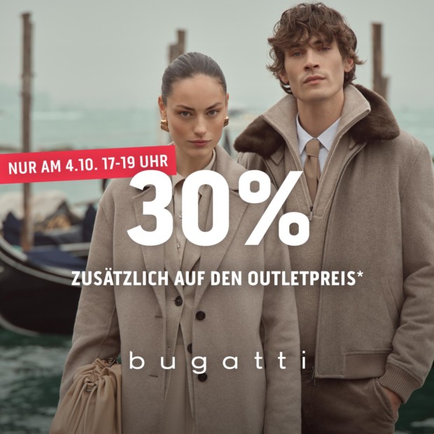 Bugatti 30% - Happy Hour 17-19 Uhr (A)