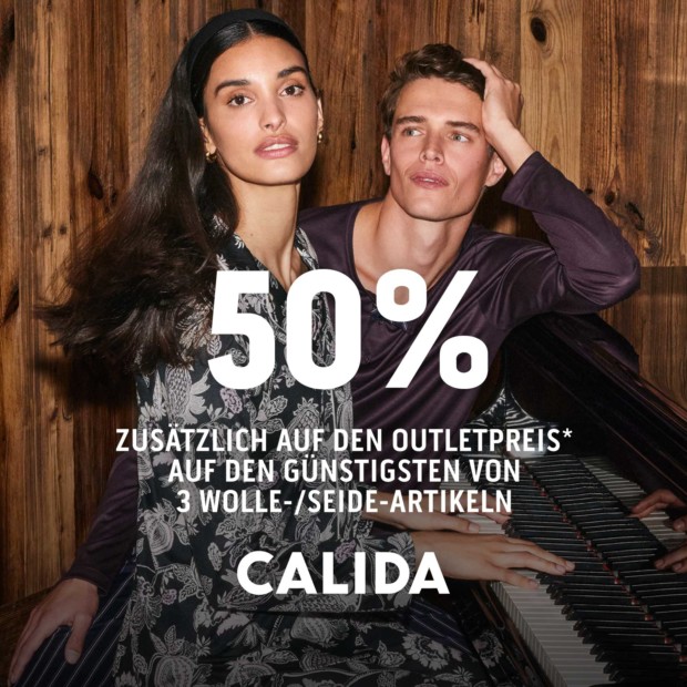 Calida 50% auf den günstigsten Wolle + Seide Artikel ab 3 Stück (A)