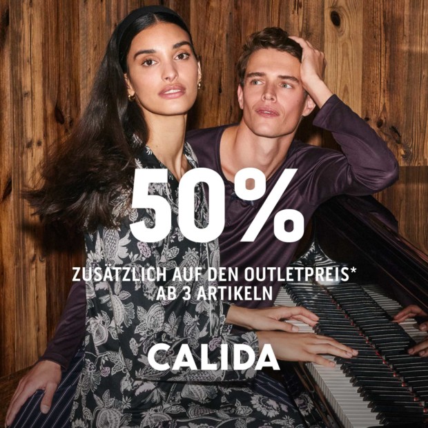 Calida 50% ab 3 Artikeln auf den Outletpreis (A)