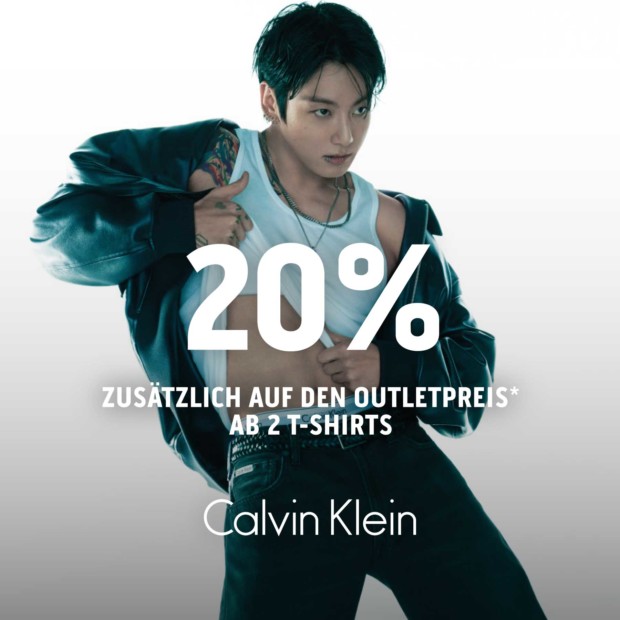 Calvin Klein 20% zusätzlich ab 2 T-Shirts (A)
