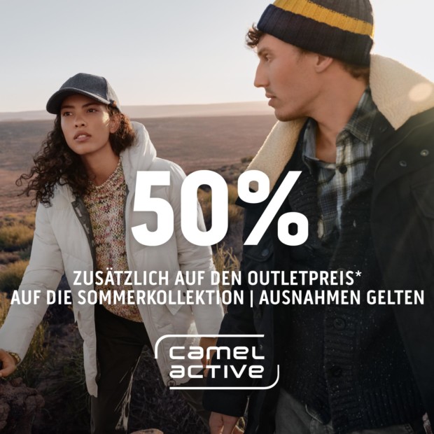 Camel Active 50% zusätzlich auf die gesamte Sommerkollektion