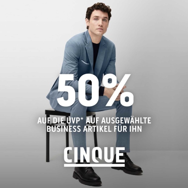 Cinque 50% auf die UVP auf Business Artikel (A)