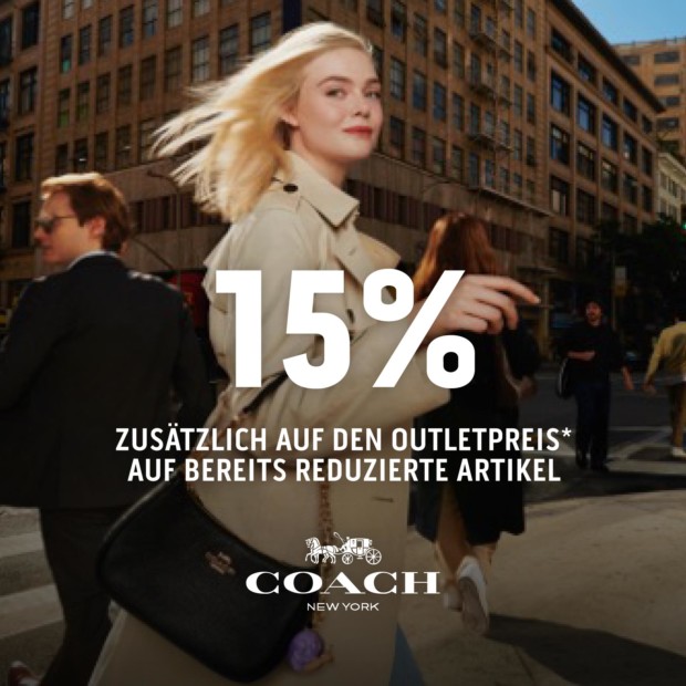 Coach 15% auf reduzierte Artikel