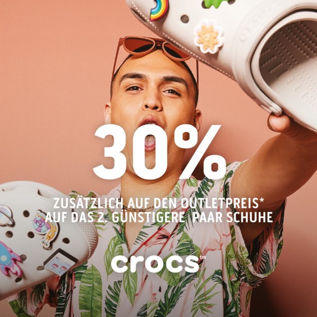 Crocs 30% auf den 2. Artikel