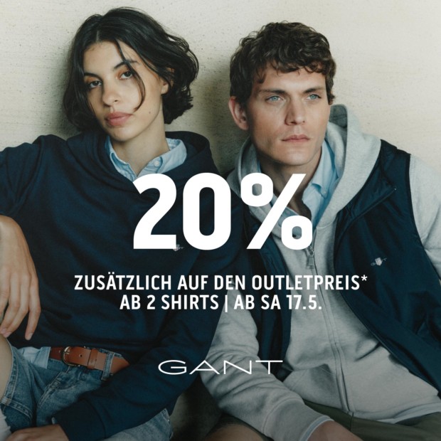 Gant 20% zusätzlich ab 2 Shirts - Mens Week