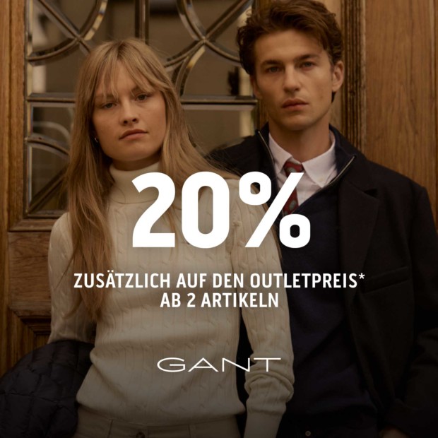 Gant 20% zusätzlich ab 2 Artikeln (A)