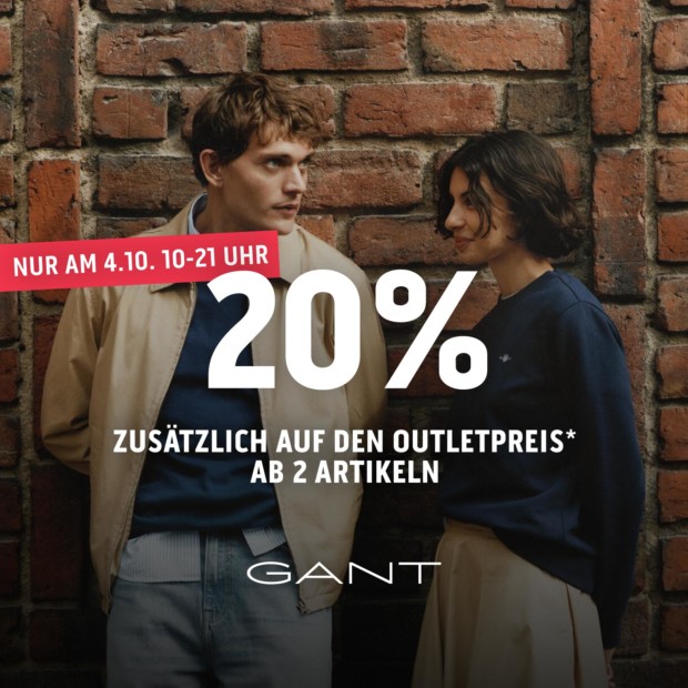 Gant 20% ab 2 Artikeln - LNS (A)