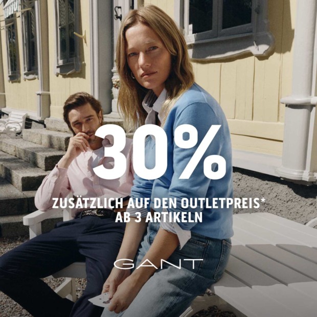Gant 30% zusätzlich ab 3 Artikeln - Deal Days (A)
