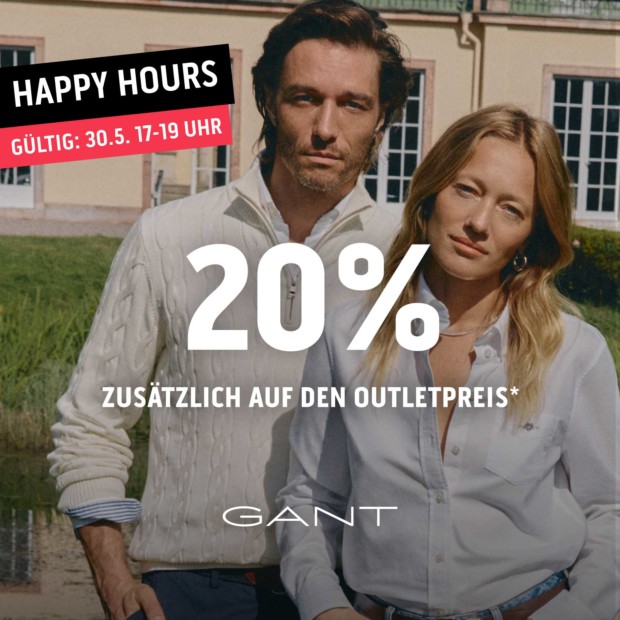 Gant 20% zusätzlich - Happy Hours (A)