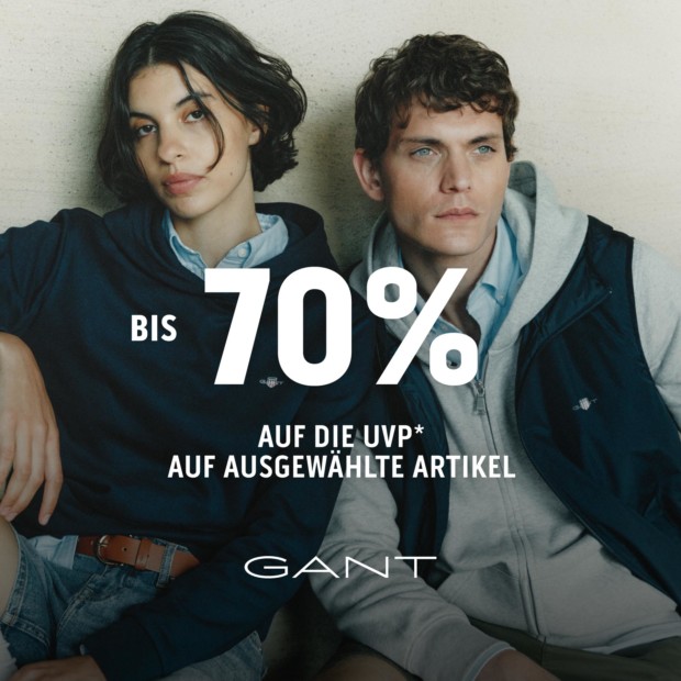 Gant bis zu 70% auf die UVP