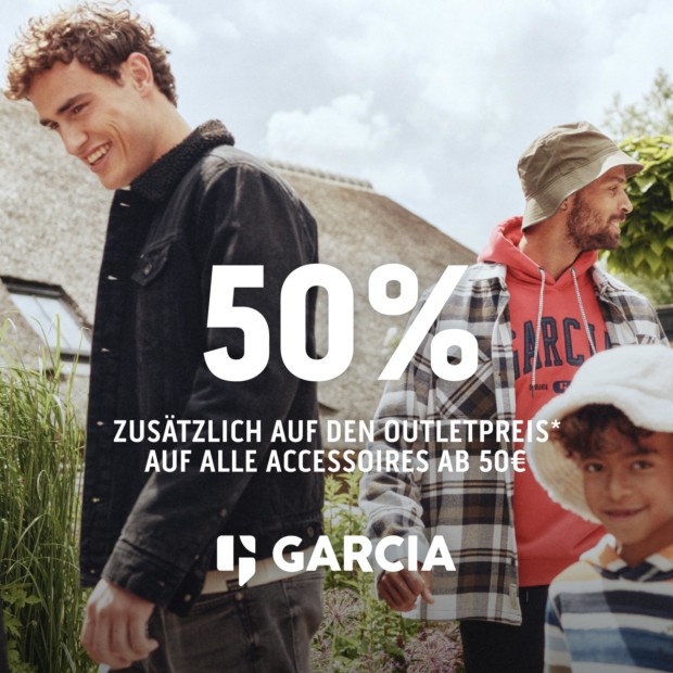 Garcia 50% auf alle Accessoires ab 50€ Einkauf - Mens Week