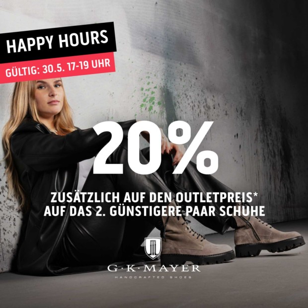 G.K. Mayer 20% zusätzlich auf das 2. günstigere Paar - Happy Hours (A)