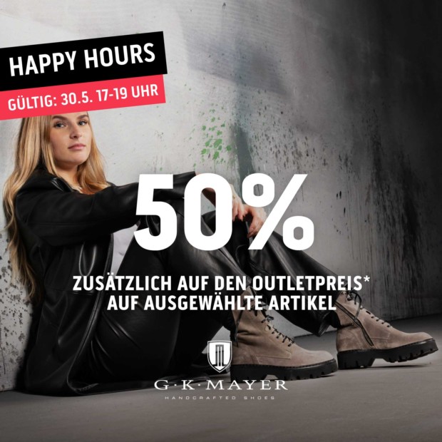 G.K. Mayer 50% zusätzlich auf ausgewählte Artikel - Happy Hours (A)