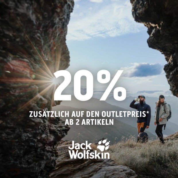 Jack Wolfskin 20% zusätzlich ab 2 Artikeln LNS (A)