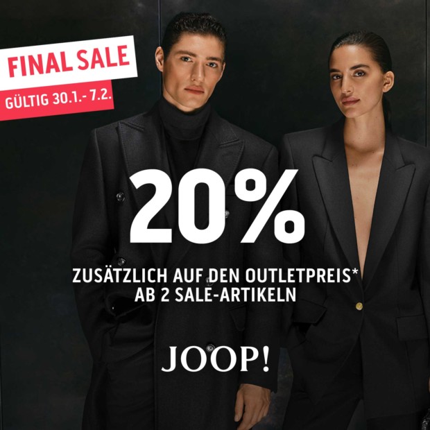 Joop 20% zusätzlich ab 2 Sale-Artikeln (A)