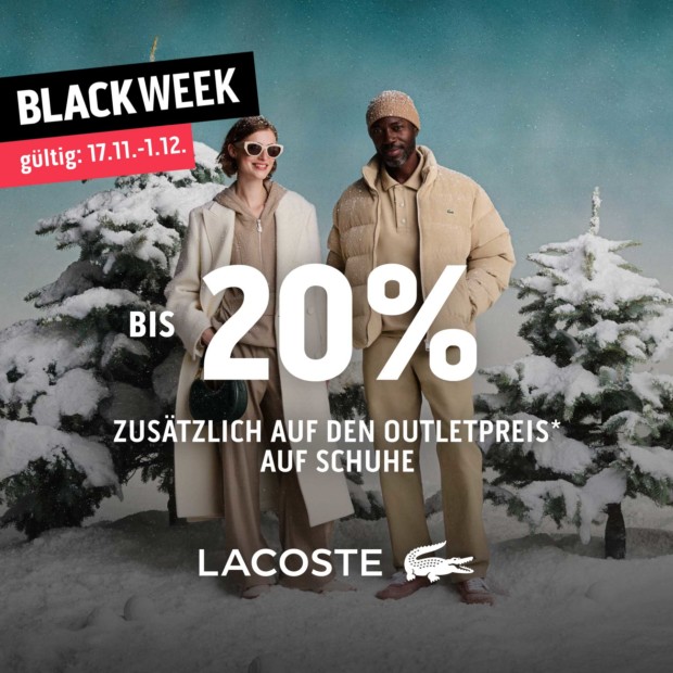 Lacoste bis zu 20% auf Schuhe - BW (A)
