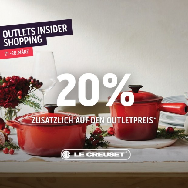 Le Creuset 20% auf das gesamte Sortiment - OIS26 (A)