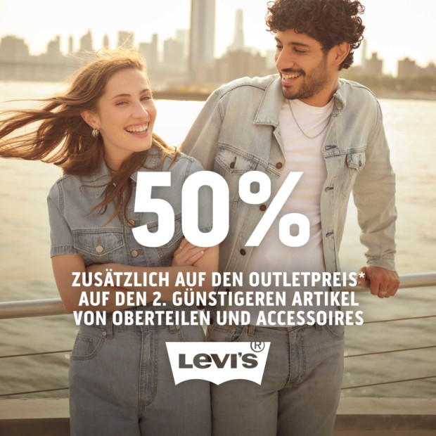 Levis 50% auf den 2. Artikel (A)