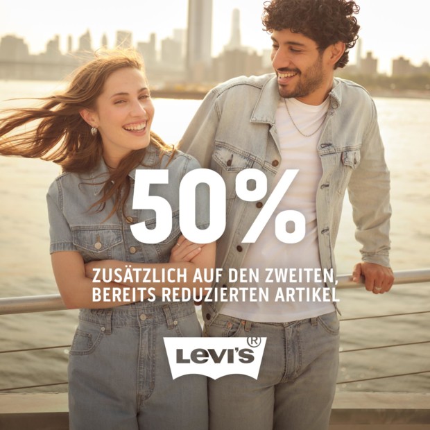 Levis 50% auf den 2. Artikel