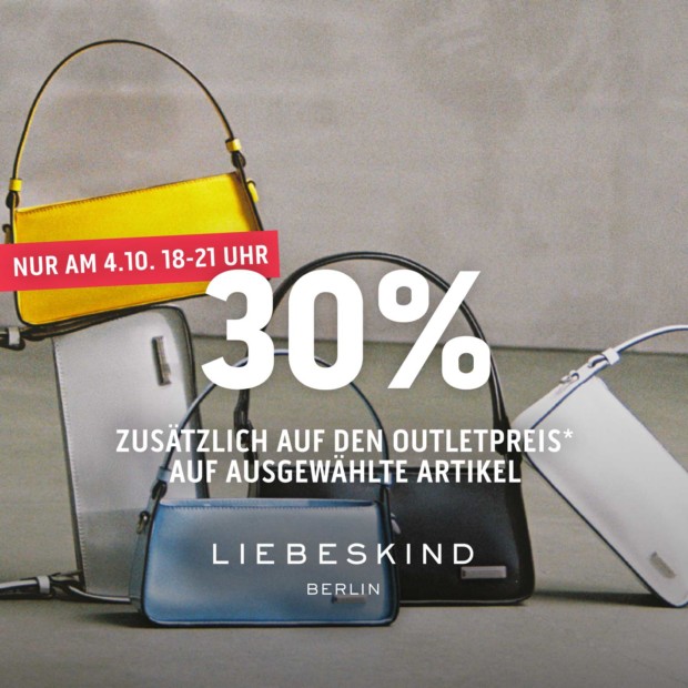 Liebeskind 30% zusätzlich - Happy Hour 18-21 Uhr (A)
