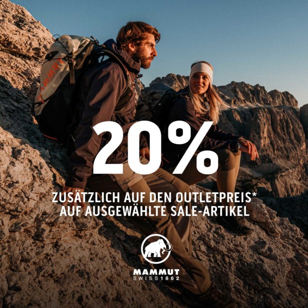 Mammut 20% zusätzlich auf ausgewählte reduzierte Artikel (A)