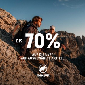 Mammut Angebot bis 70% auf die UVP auf ausgewählte Artikel