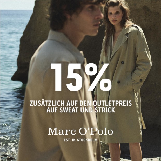 Marc O'Polo 15% auf Sweat und Strick (P)