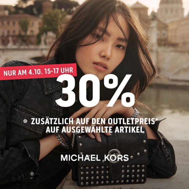 Michael Kors 30% auf ausgewählte Artikel- Happy Hour 15-17 Uhr (A)