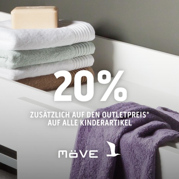 Möve 20% zusätzlich auf alle Kinderartikel