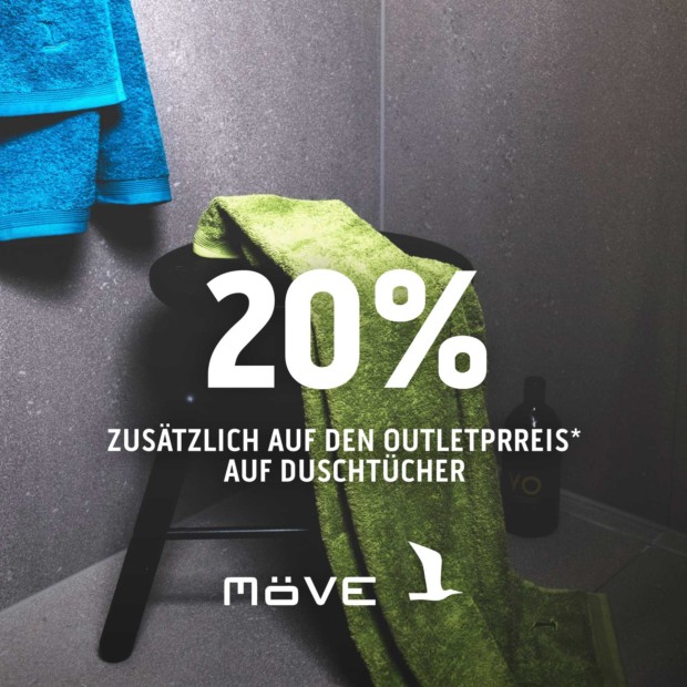 Möve 20% zusätzlich auf Duschtücher (A)