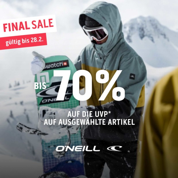 O'Neill bis zu 70% auf die UVP - Winter Sale (A)