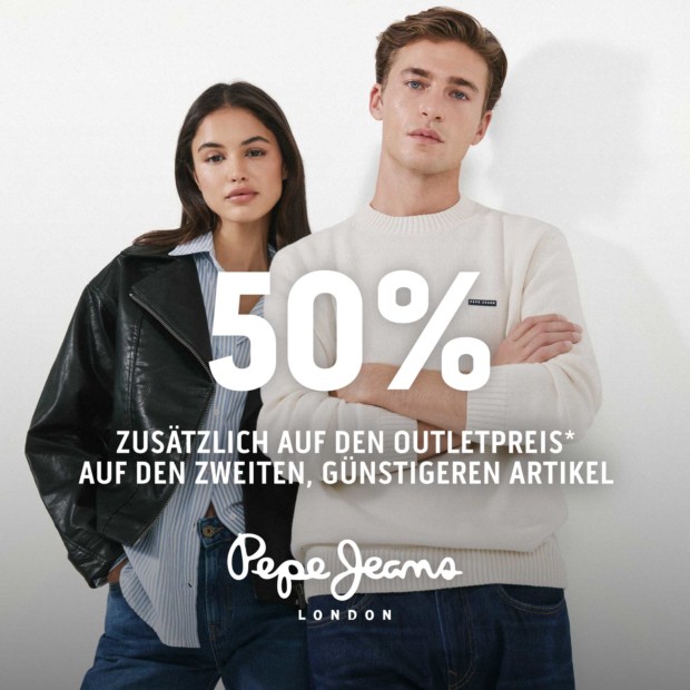 Pepe Jeans 50% auf den 2. Artikel - 251006