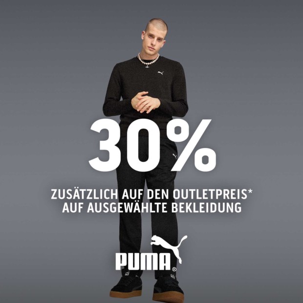 Puma 30% auf ausgewählte Bekleidung