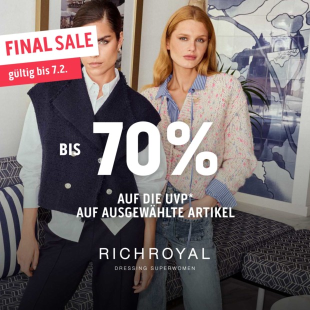 Rich & Royal 70% auf die UVP FS26 (A)