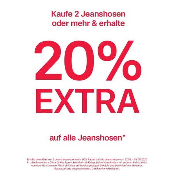 s. Oliver 20% ab 2 Jeanshosen
