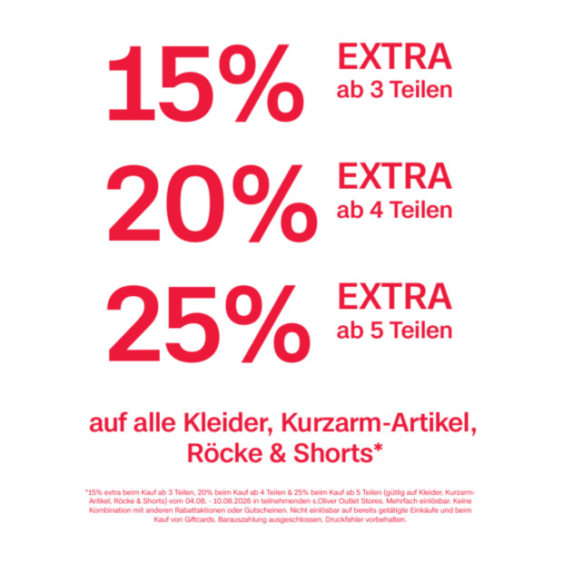 s. Oliver 25% zusätzlich ab 5 Artikeln