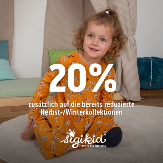 Sigikid 20% zusätzlich auf die bereits reduzierte Herbst-/Winterkollektionen