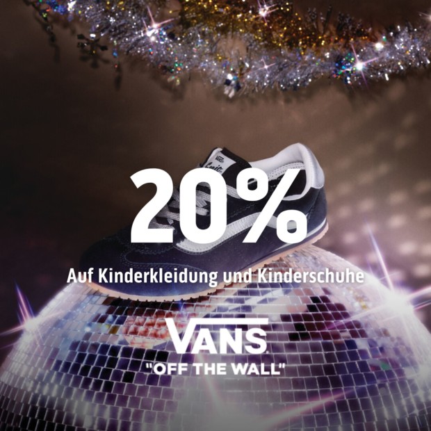 Vans 20% auf Kinderbekleidung und Kinderschuhe