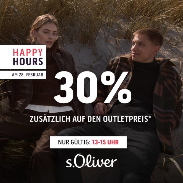 s.Oliver 30% zusätzlich auf den Outletpreis - Happy Hours (A)