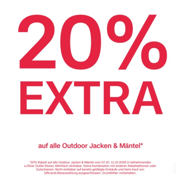 s.Oliver 20% zusätzlich auf Outdoor Jacken & Mäntel
