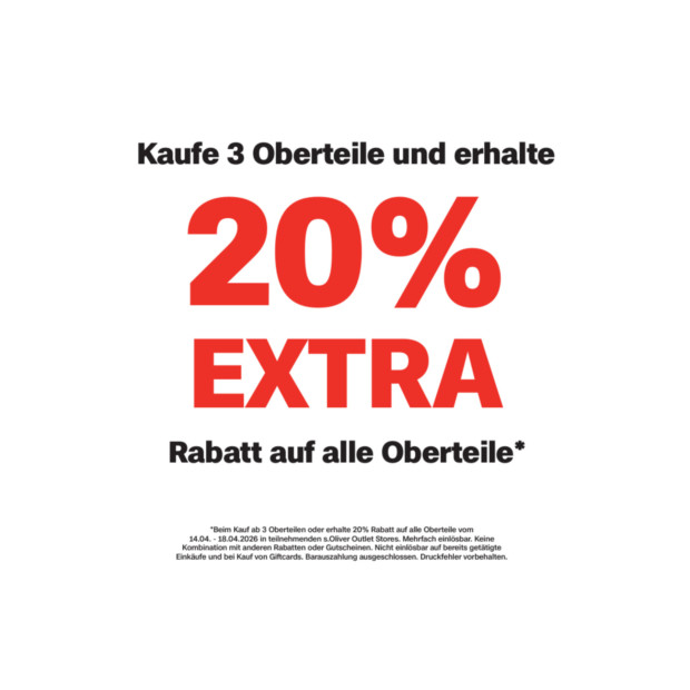 s. Oliver 20% zusätzlich ab 3 Oberteilen