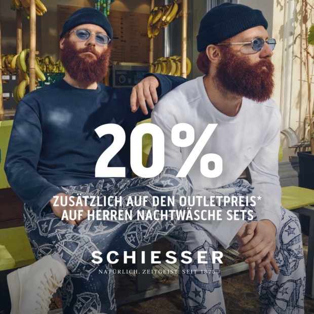 Schiesser 20% auf Herren Nachtwäsche Sets