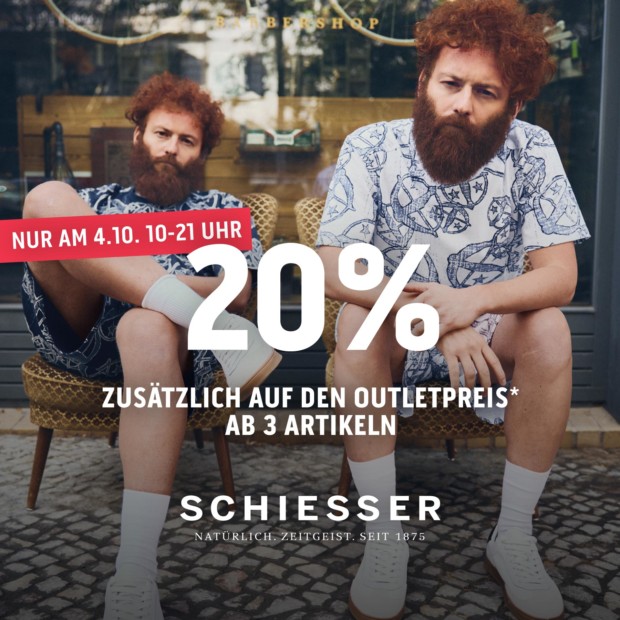 Schiesser 20% ab 3 Artikeln - LNS (A)