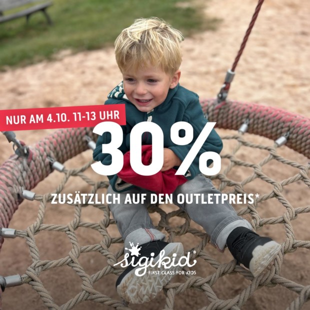 Sigikid 30% - Happy Hour 11-13 Uhr (A)