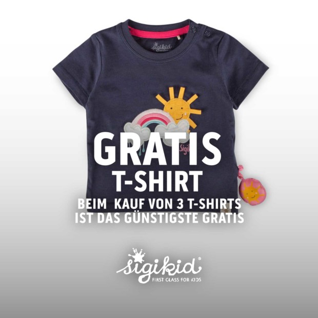 Sigikid kaufe 3 T-Shirts für 2 (A)